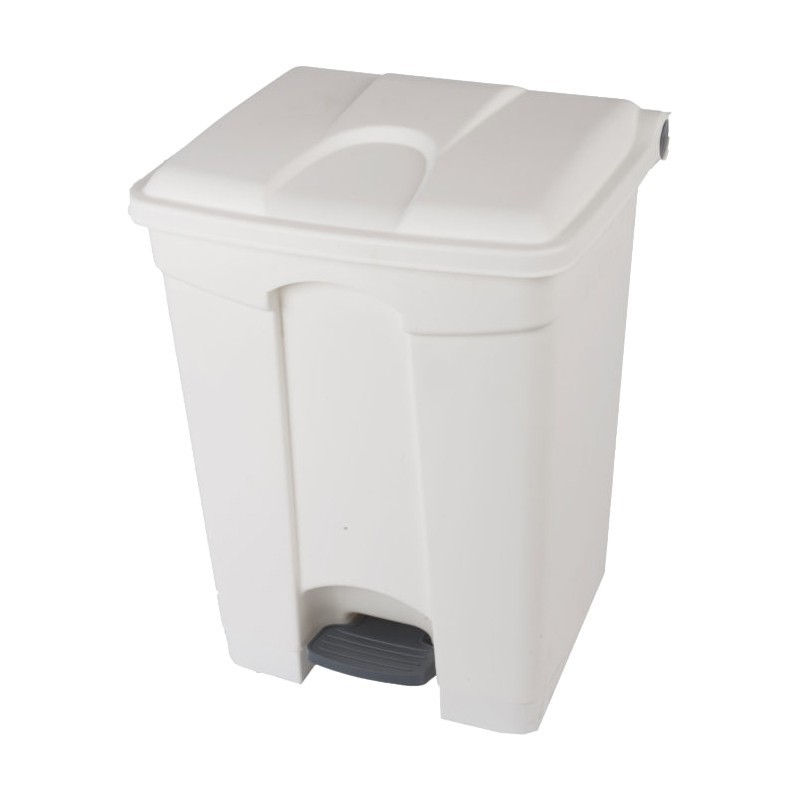 poubelle À pÉdale avec couvercle blanche 50l + 2 bacs tri selectif poubelles