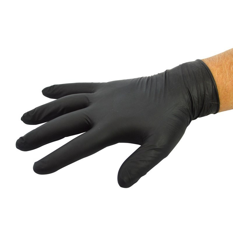 Gants en nitrile noir, gants jetables